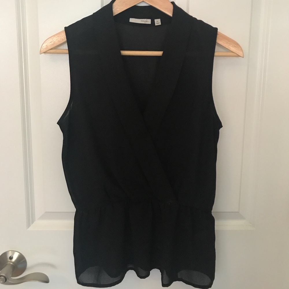 Halogen cross front peplum top